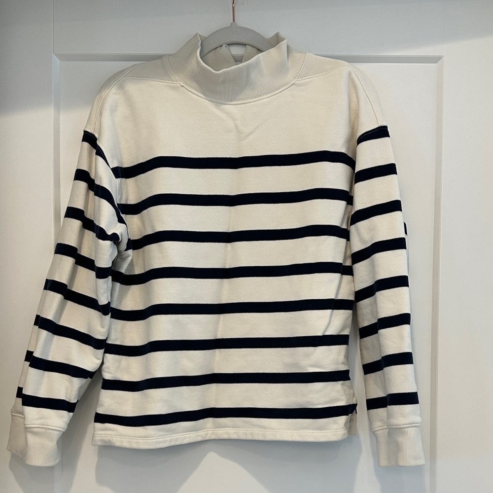 Madewell midweight mockneck sweatshirt in stripe
